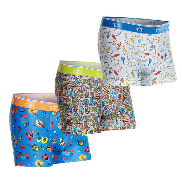 THREE PACK KIDS COMIC ESTAMPADOS