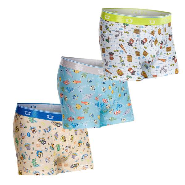 THREE PACK KIDS PLAYA ESTAMPADOS