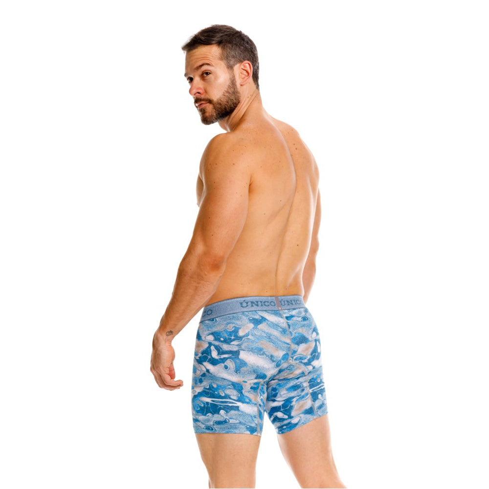BLUE MID-SHAPE BOXERS