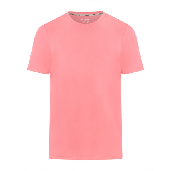 PINK CREW NECK FISHERMAN T-SHIRT