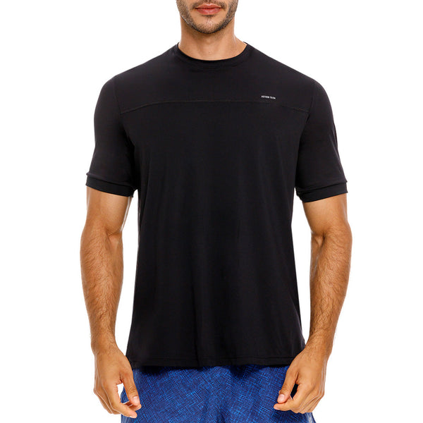 BLACK MUSCULAR SPORTS T-SHIRT